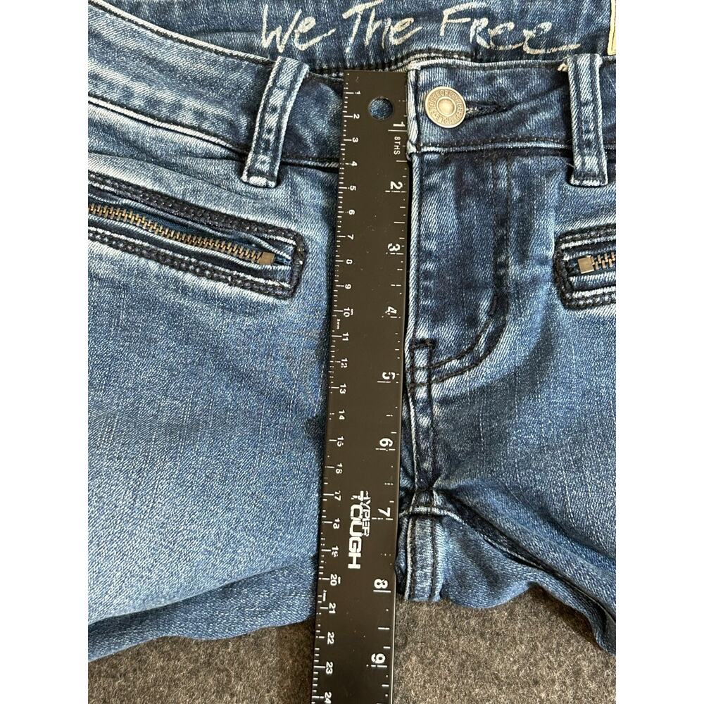 We The Free Women's Skinny Jeans Size 24 Distressed Zipper Pockets Stretch Denim - Picture 7 of 10